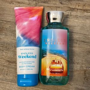 endless weekend shower gel and body cream